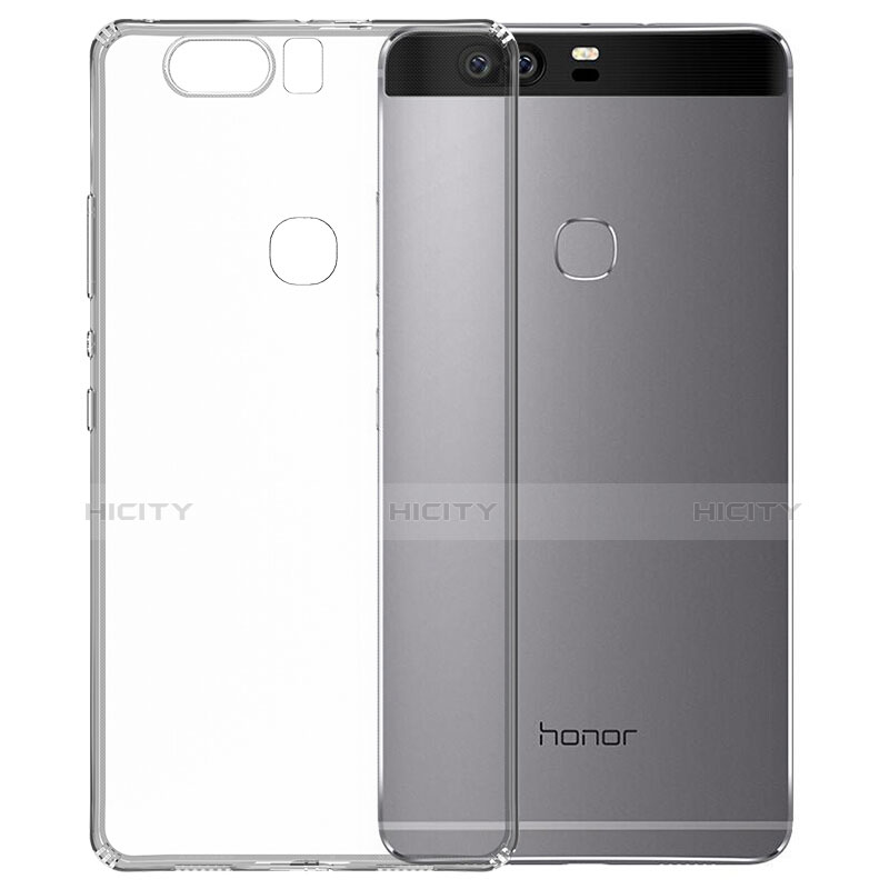 Huawei Honor V8用極薄ソフトケース シリコンケース 耐衝撃 全面保護 クリア透明 T04 ファーウェイ クリア