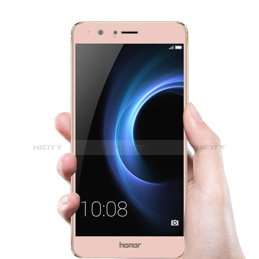 Huawei Honor V8用強化ガラス フル液晶保護フィルム ファーウェイ ピンク