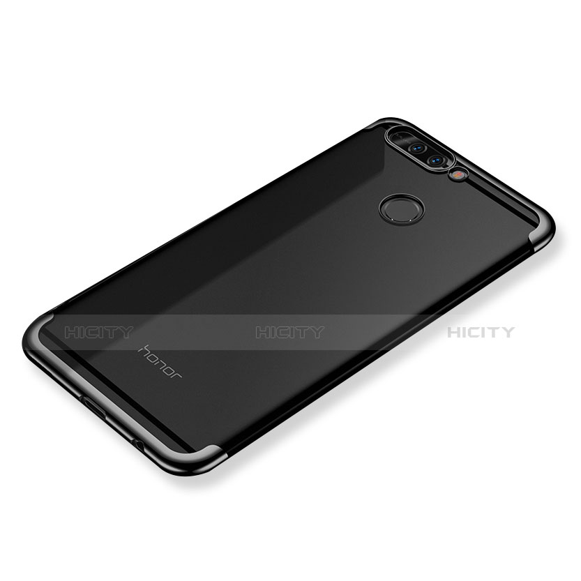 Huawei Honor V9用極薄ソフトケース シリコンケース 耐衝撃 全面保護 クリア透明 H02 ファーウェイ ブラック