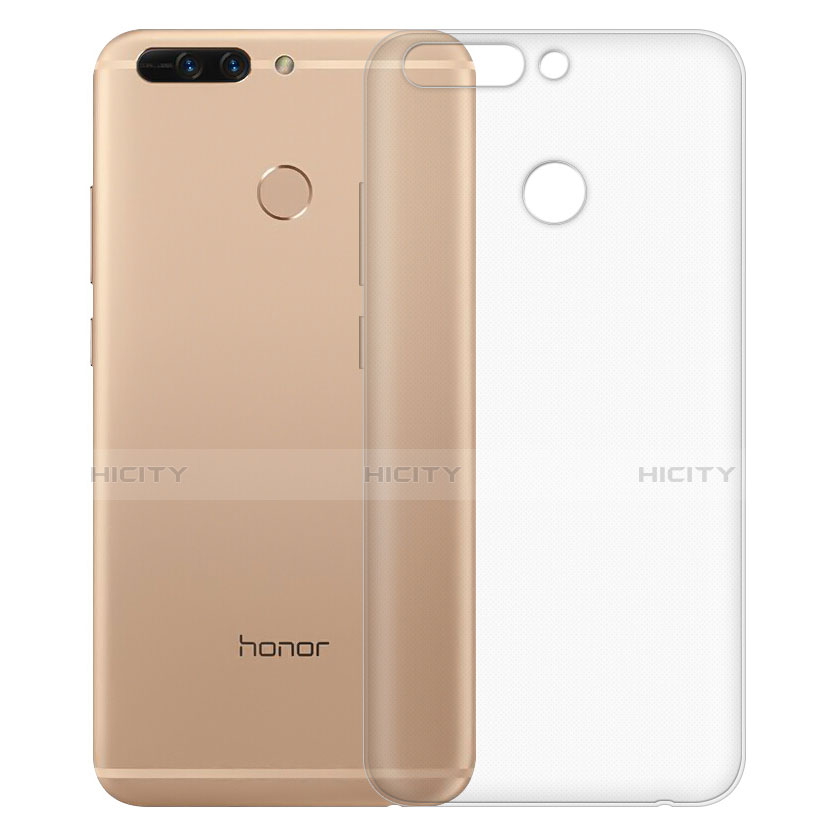 Huawei Honor V9用極薄ソフトケース シリコンケース 耐衝撃 全面保護 クリア透明 T01 ファーウェイ クリア