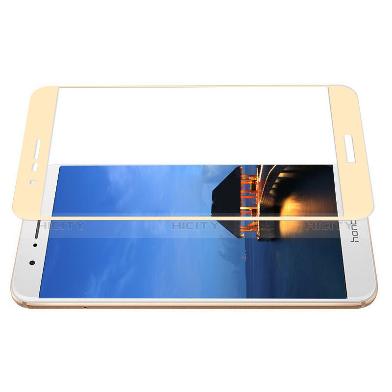 Huawei Honor V9用強化ガラス フル液晶保護フィルム F02 ファーウェイ ゴールド