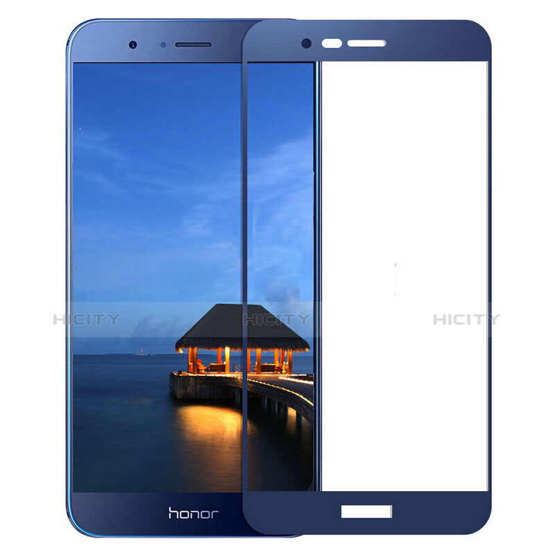 Huawei Honor V9用強化ガラス フル液晶保護フィルム F02 ファーウェイ ネイビー
