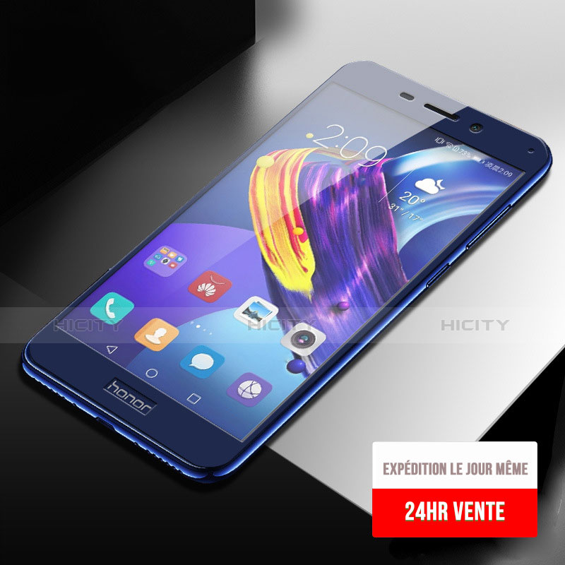 Huawei Honor V9 Play用強化ガラス フル液晶保護フィルム F04 ファーウェイ ネイビー