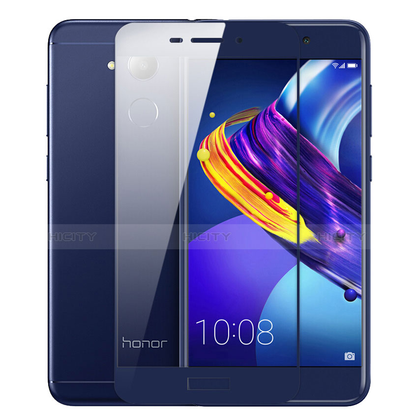 Huawei Honor V9 Play用強化ガラス フル液晶保護フィルム ファーウェイ ネイビー