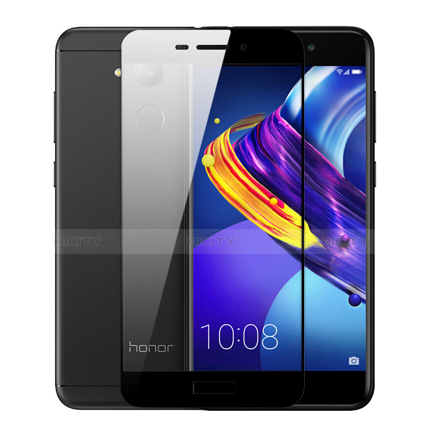 Huawei Honor V9 Play用強化ガラス フル液晶保護フィルム ファーウェイ ブラック