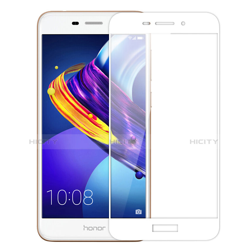 Huawei Honor V9 Play用強化ガラス フル液晶保護フィルム ファーウェイ ホワイト