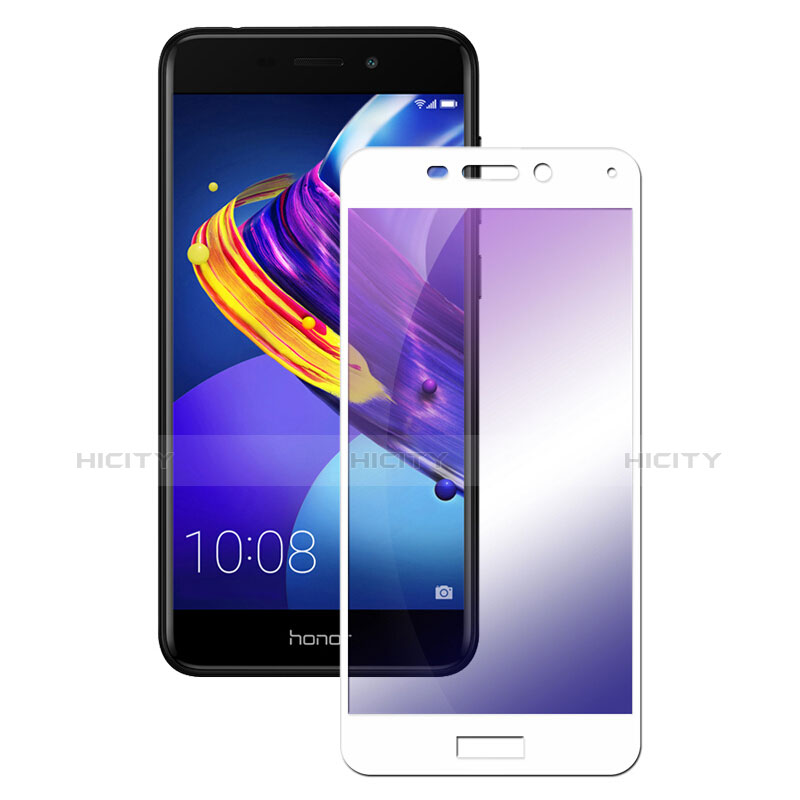 Huawei Honor V9 Play用強化ガラス フル液晶保護フィルム F03 ファーウェイ ホワイト