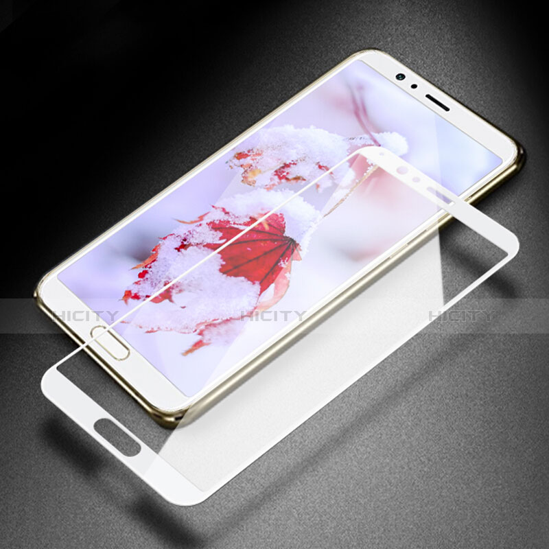 Huawei Honor View 10用強化ガラス フル液晶保護フィルム F05 ファーウェイ ホワイト