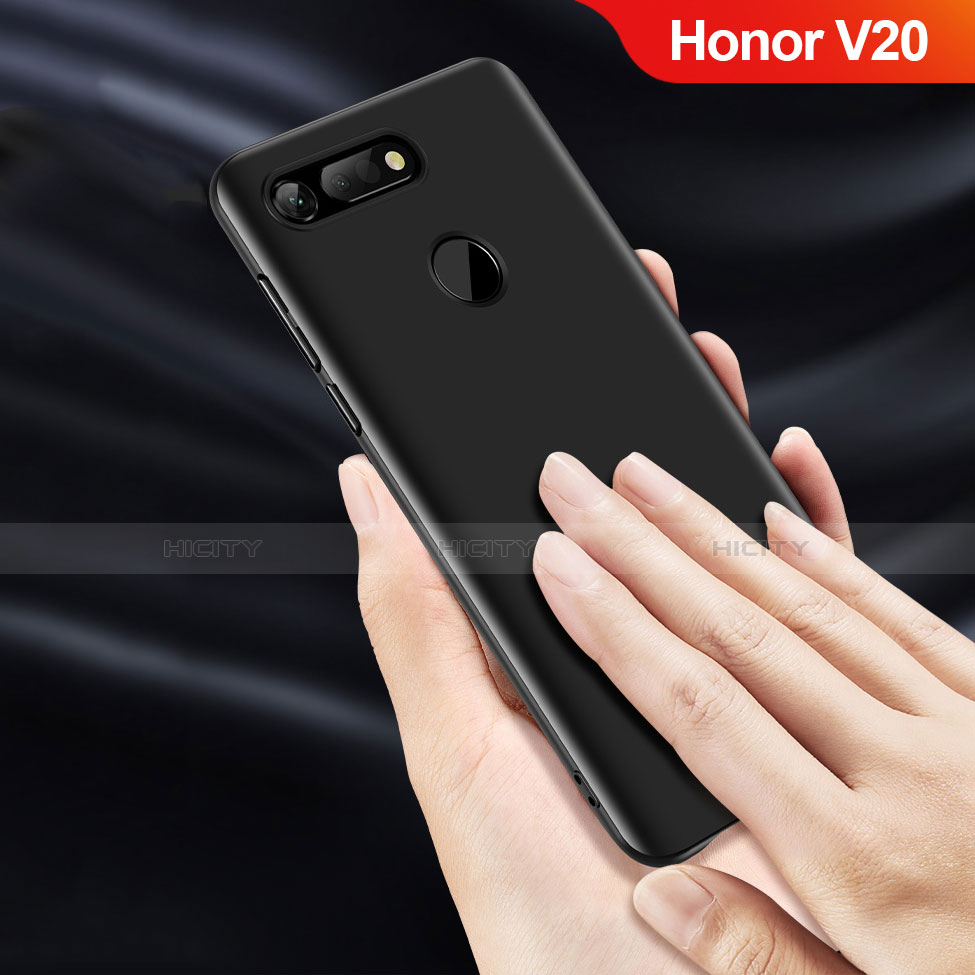 Huawei Honor View 20用ハードケース プラスチック 質感もマット Q04 ファーウェイ ブラック