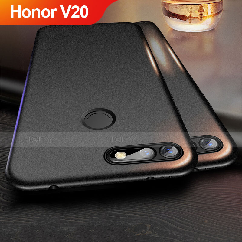 Huawei Honor View 20用極薄ソフトケース シリコンケース 耐衝撃 全面保護 ファーウェイ ブラック