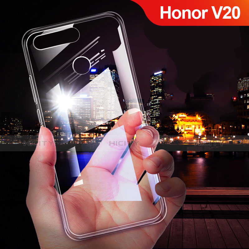 Huawei Honor View 20用極薄ソフトケース シリコンケース 耐衝撃 全面保護 クリア透明 T07 ファーウェイ クリア