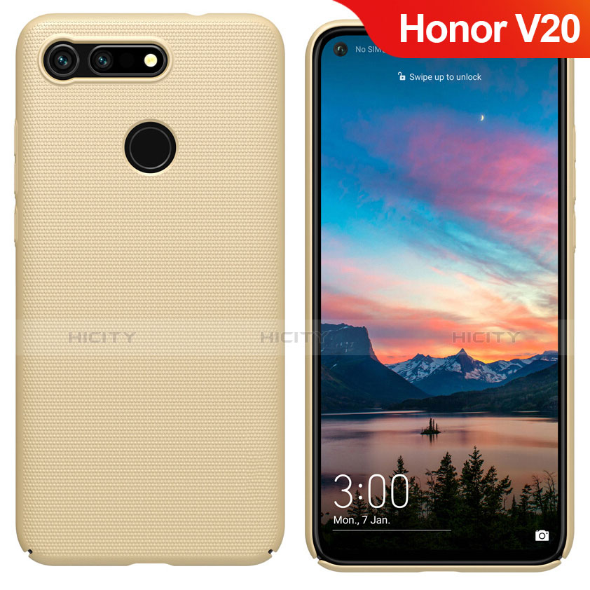Huawei Honor View 20用ハードケース プラスチック 質感もマット M05 ファーウェイ ゴールド