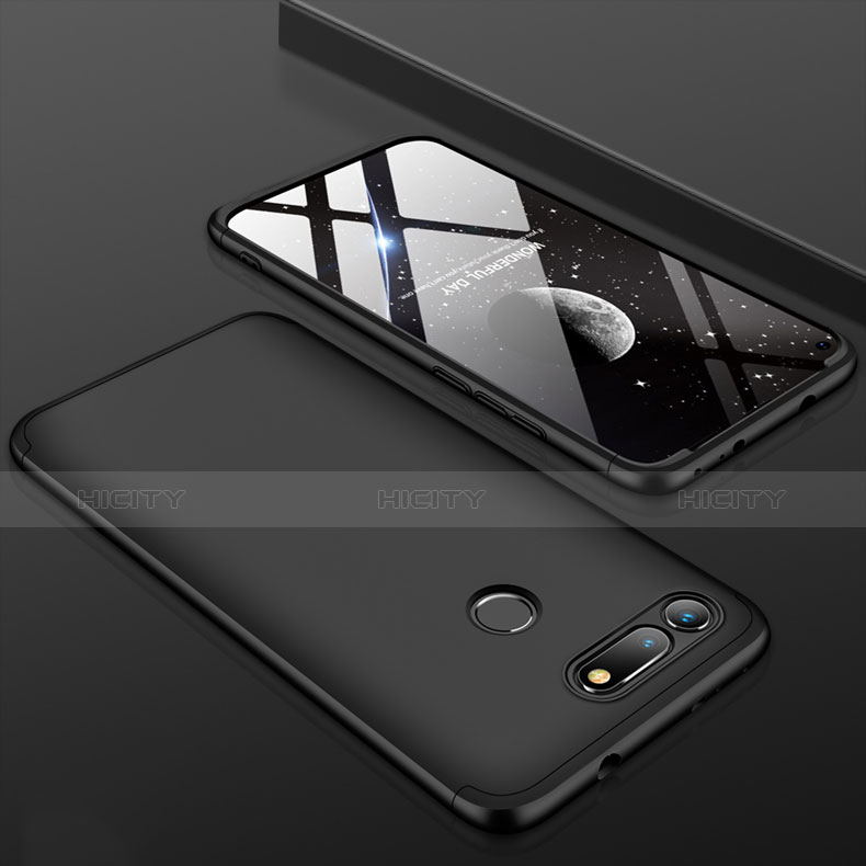 Huawei Honor View 20用ハードケース プラスチック 質感もマット 前面と背面 360度 フルカバー ファーウェイ ブラック