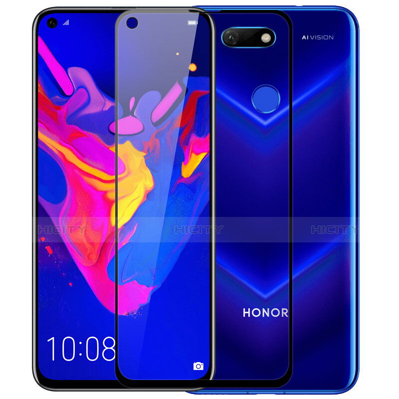 Huawei Honor View 20用強化ガラス フル液晶保護フィルム F08 ファーウェイ ブラック