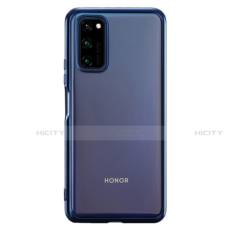 Huawei Honor View 30 5G用極薄ソフトケース シリコンケース 耐衝撃 全面保護 クリア透明 S01 ファーウェイ ネイビー