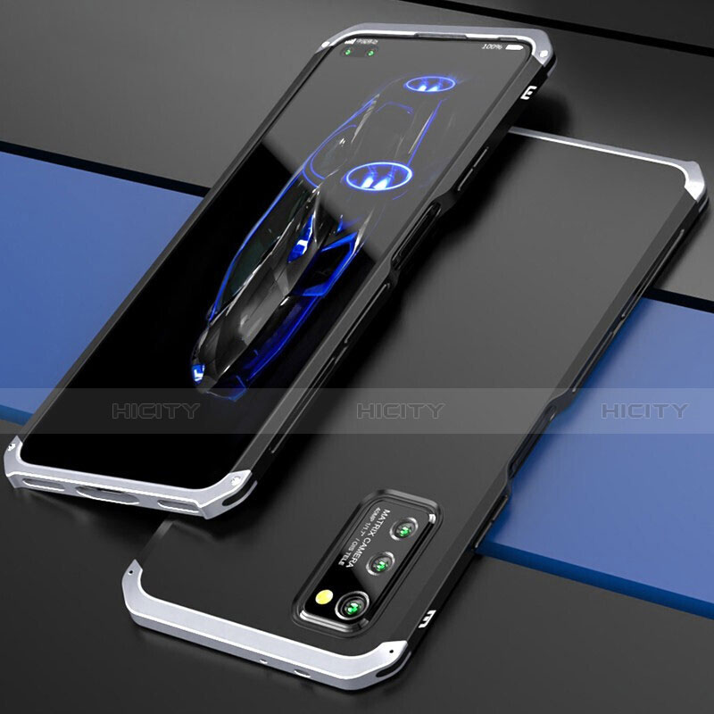 Huawei Honor View 30 5G用ケース 高級感 手触り良い アルミメタル 製の金属製 カバー ファーウェイ シルバー・ブラック