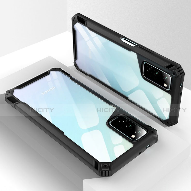 Huawei Honor View 30 5G用ハイブリットバンパーケース クリア透明 プラスチック 鏡面 カバー H01 ファーウェイ 