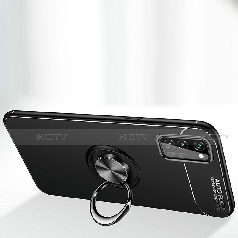 Huawei Honor View 30 5G用極薄ソフトケース シリコンケース 耐衝撃 全面保護 アンド指輪 マグネット式 バンパー ファーウェイ 