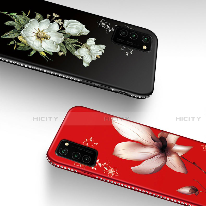 Huawei Honor View 30 5G用シリコンケース ソフトタッチラバー 花 カバー ファーウェイ 