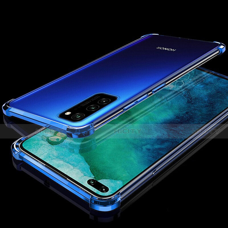 Huawei Honor View 30 Pro 5G用極薄ソフトケース シリコンケース 耐衝撃 全面保護 クリア透明 S02 ファーウェイ ネイビー