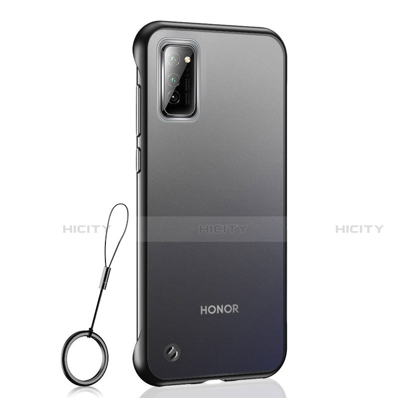 Huawei Honor View 30 Pro 5G用ハードカバー クリスタル クリア透明 S04 ファーウェイ ブラック