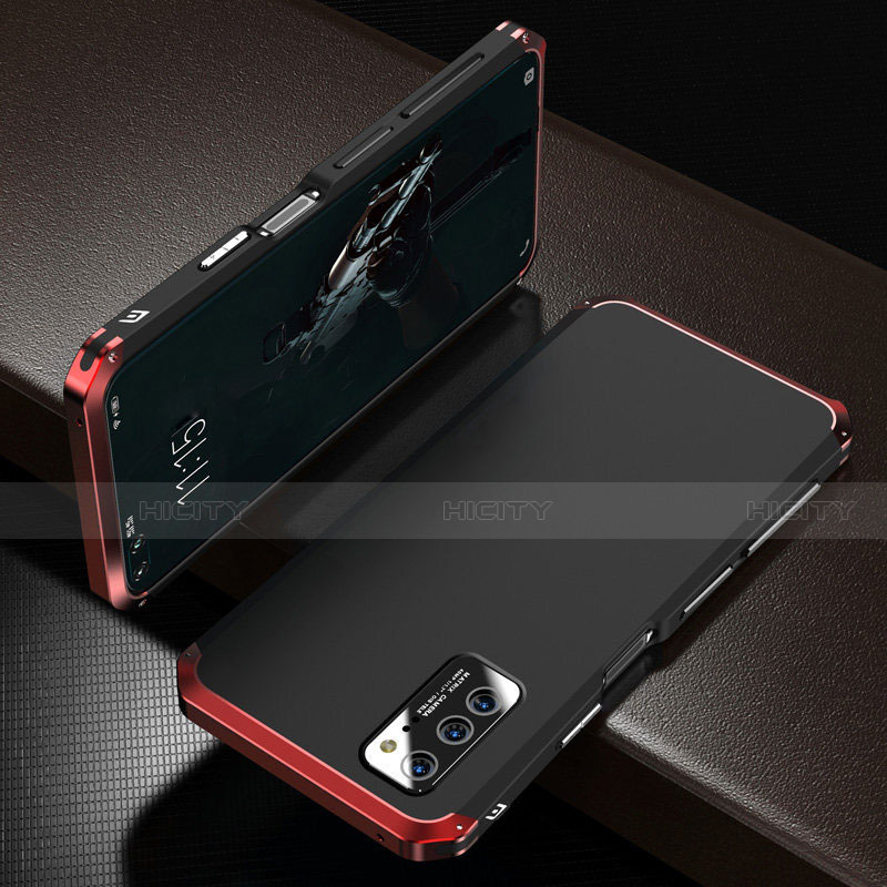 Huawei Honor View 30 Pro 5G用ケース 高級感 手触り良い アルミメタル 製の金属製 カバー M01 ファーウェイ レッド・ブラック