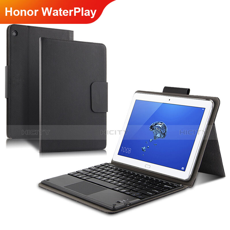 Huawei Honor WaterPlay 10.1 HDN-W09用手帳型 レザーケース スタンド L01 ファーウェイ ブラック