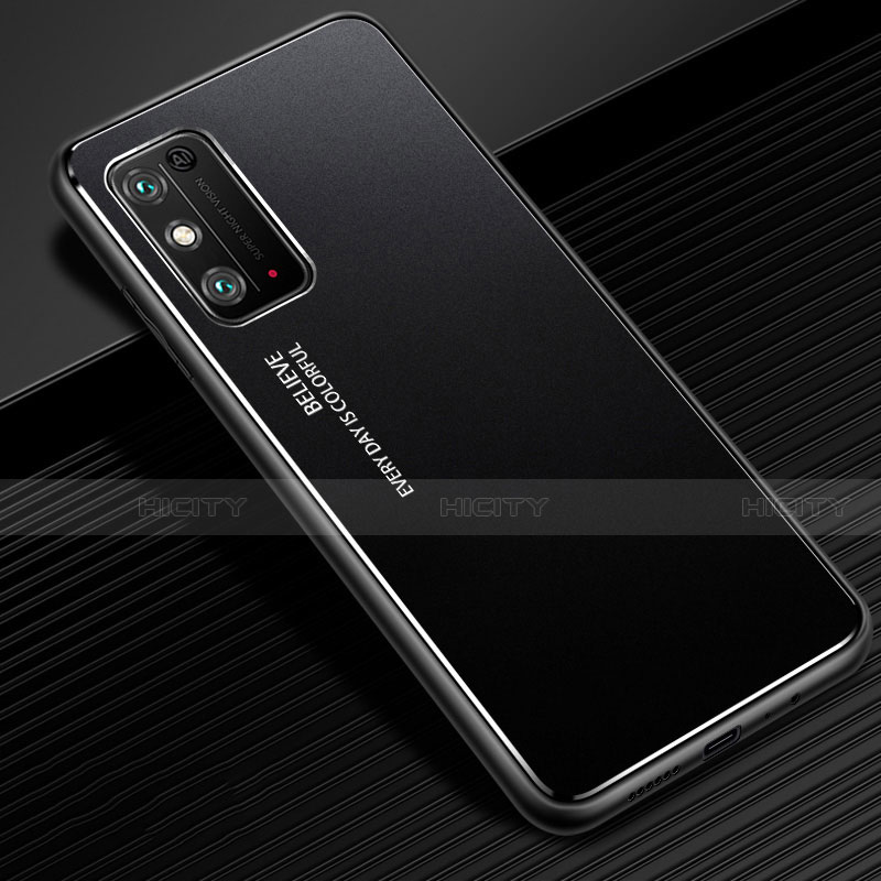 Huawei Honor X10 Max 5G用ケース 高級感 手触り良い アルミメタル 製の金属製 カバー ファーウェイ ブラック