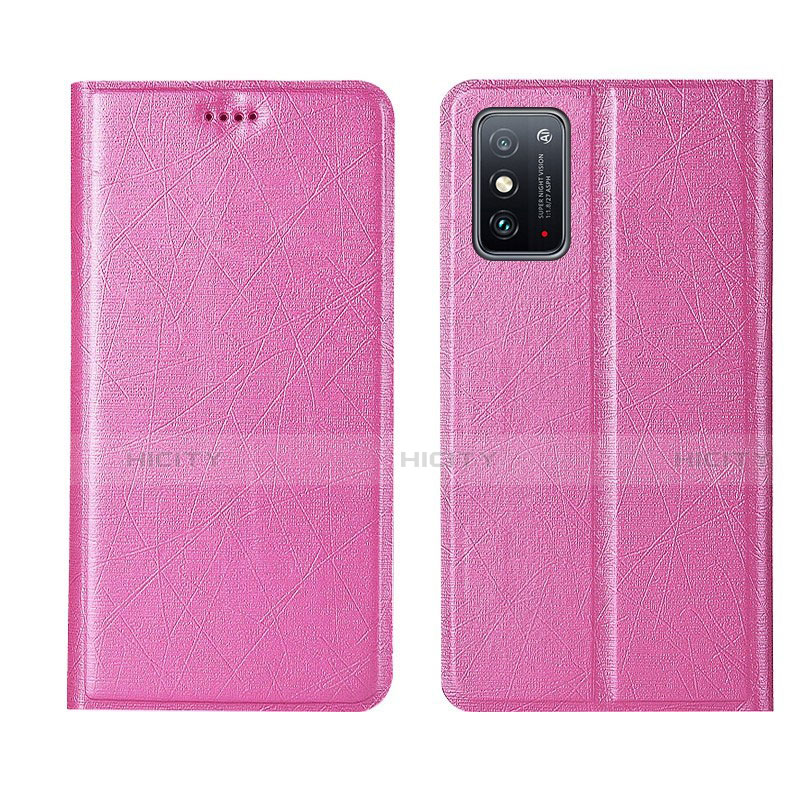 Huawei Honor X10 Max 5G用手帳型 レザーケース スタンド カバー T02 ファーウェイ ピンク