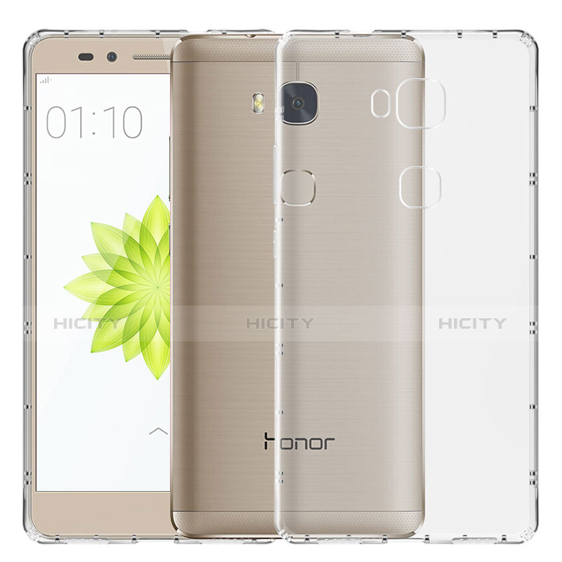 Huawei Honor X5用極薄ソフトケース シリコンケース 耐衝撃 全面保護 クリア透明 T02 ファーウェイ クリア