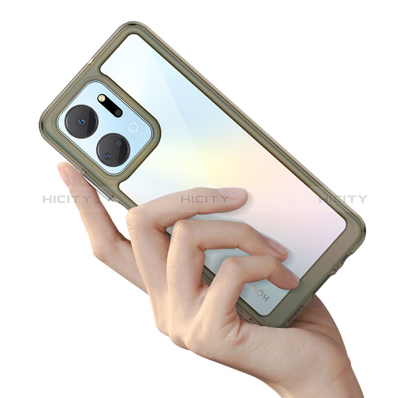 Huawei Honor X7a用ハイブリットバンパーケース 透明 プラスチック カバー J01S ファーウェイ 