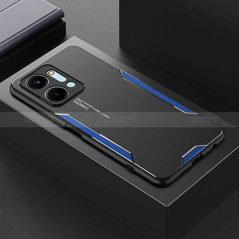 Huawei Honor X7a用ケース 高級感 手触り良い アルミメタル 製の金属製 兼シリコン カバー PB1 ファーウェイ 