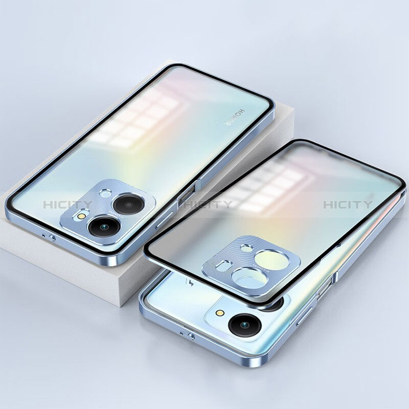 Huawei Honor X7a用ケース 高級感 手触り良い アルミメタル 製の金属製 360度 フルカバーバンパー 鏡面 カバー ファーウェイ 