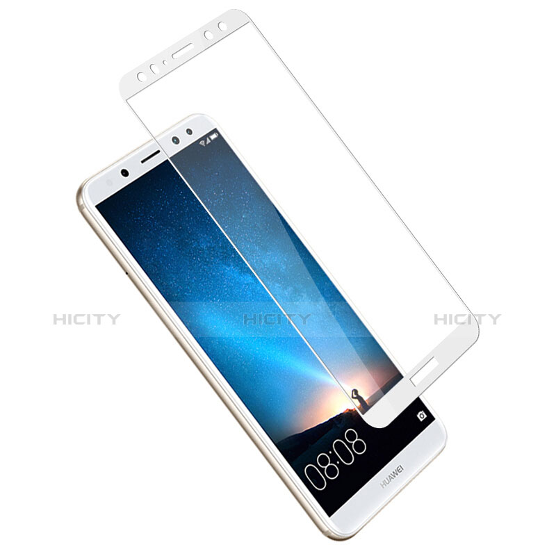 Huawei Maimang 6用強化ガラス フル液晶保護フィルム F03 ファーウェイ ホワイト