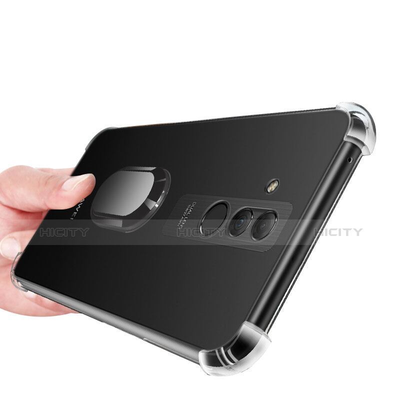 Huawei Maimang 7用極薄ソフトケース シリコンケース 耐衝撃 全面保護 クリア透明 アンド指輪 マグネット式 S01 ファーウェイ 