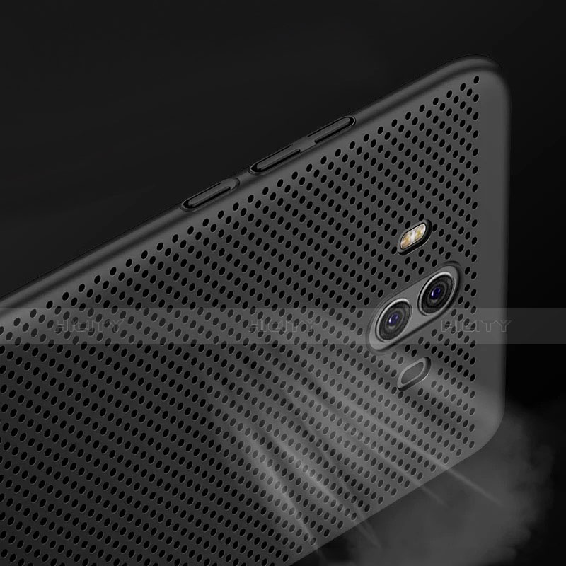 Huawei Mate 10用ハードケース プラスチック メッシュ デザイン ファーウェイ ブラック