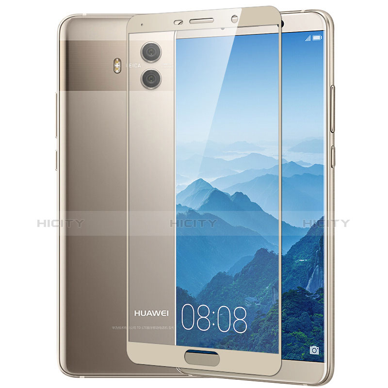 Huawei Mate 10用強化ガラス フル液晶保護フィルム F04 ファーウェイ ゴールド