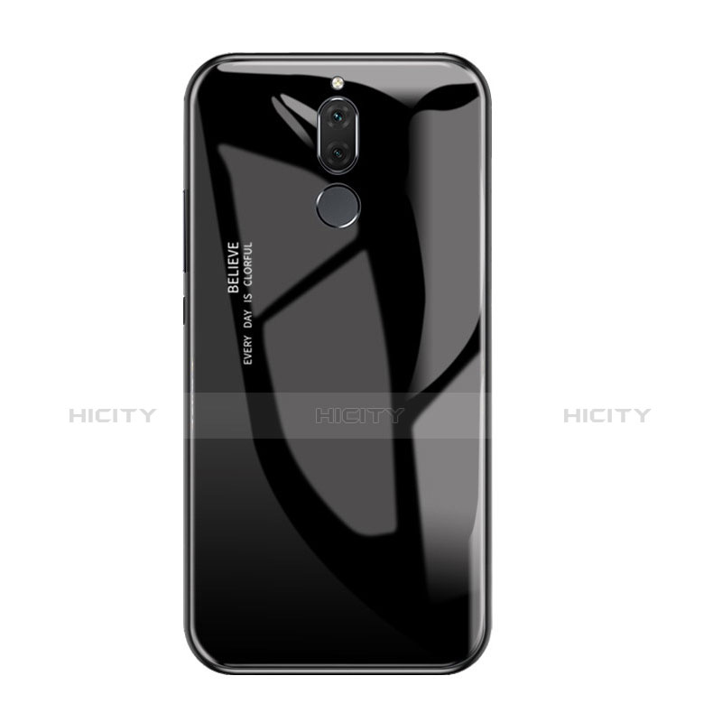 Huawei Mate 10 Lite用ハイブリットバンパーケース プラスチック 鏡面 虹 グラデーション 勾配色 カバー ファーウェイ ブラック