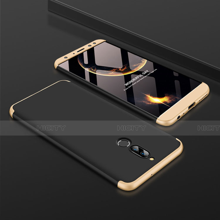 Huawei Mate 10 Lite用ハードケース プラスチック 質感もマット 前面と背面 360度 フルカバー ファーウェイ ゴールド・ブラック