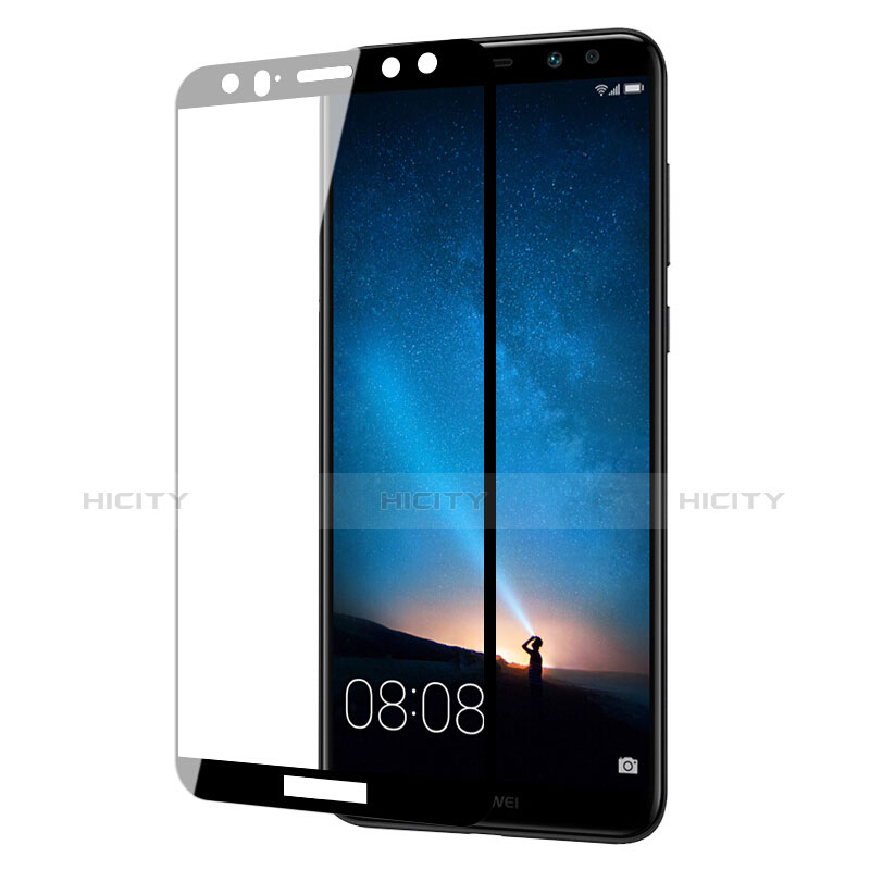 Huawei Mate 10 Lite用強化ガラス フル液晶保護フィルム ファーウェイ ブラック