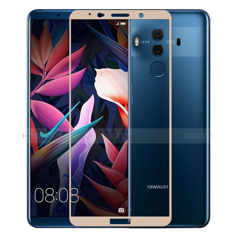 Huawei Mate 10 Pro用強化ガラス フル液晶保護フィルム ファーウェイ ゴールド