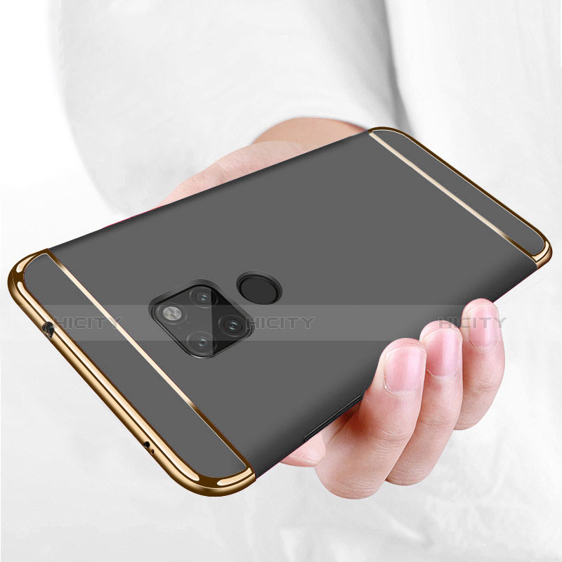 Huawei Mate 20用ケース 高級感 手触り良い メタル兼プラスチック バンパー ファーウェイ ブラック