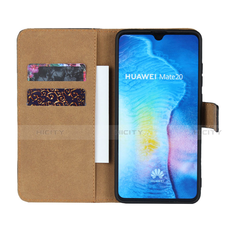 Huawei Mate 20用手帳型 レザーケース スタンド ファーウェイ ブラック
