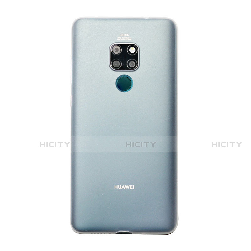 Huawei Mate 20用極薄ケース クリア透明 プラスチック 質感もマットU01 ファーウェイ ホワイト