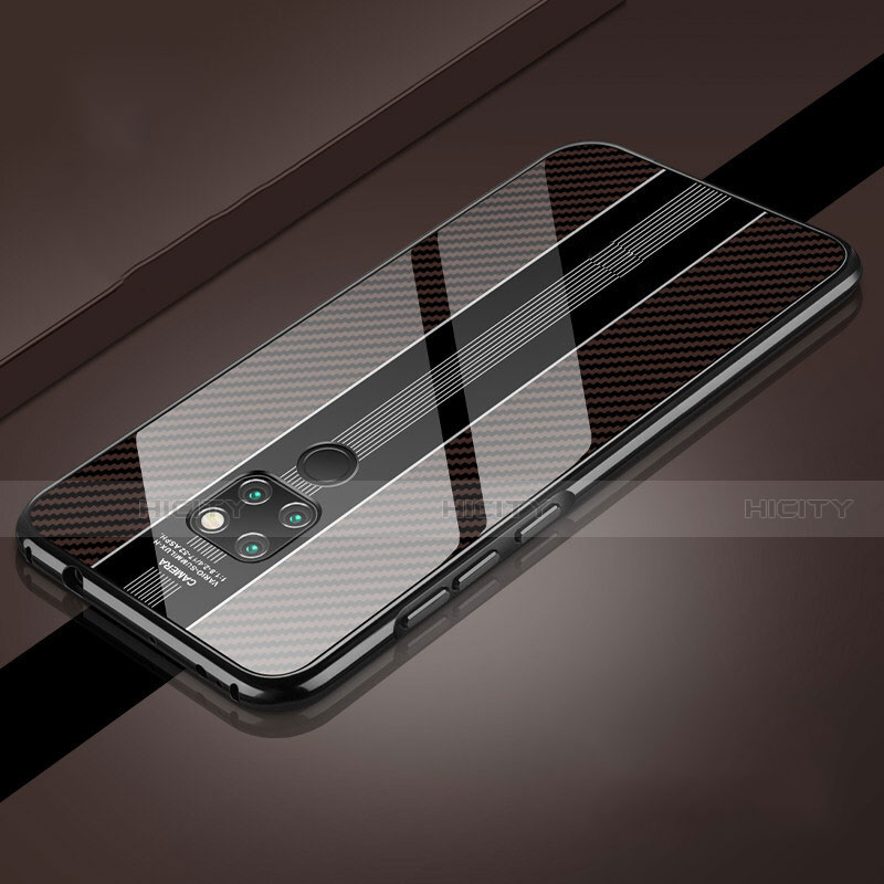 Huawei Mate 20用ケース 高級感 手触り良い アルミメタル 製の金属製 360度 フルカバーバンパー 鏡面 カバー T08 ファーウェイ ブラック