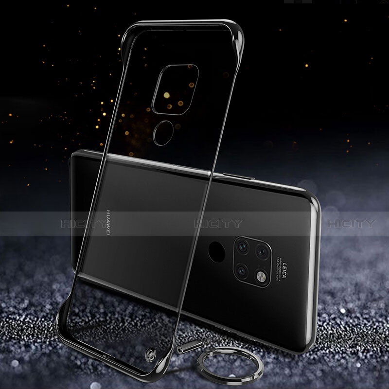 Huawei Mate 20用ハードカバー クリスタル クリア透明 S02 ファーウェイ ブラック