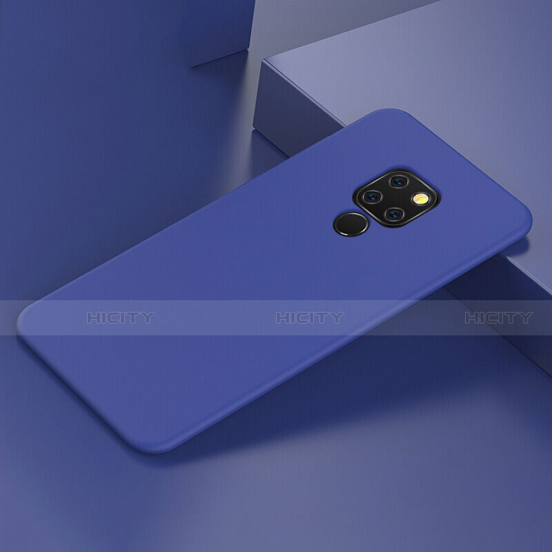 Huawei Mate 20用360度 フルカバー極薄ソフトケース シリコンケース 耐衝撃 全面保護 バンパー C05 ファーウェイ ネイビー