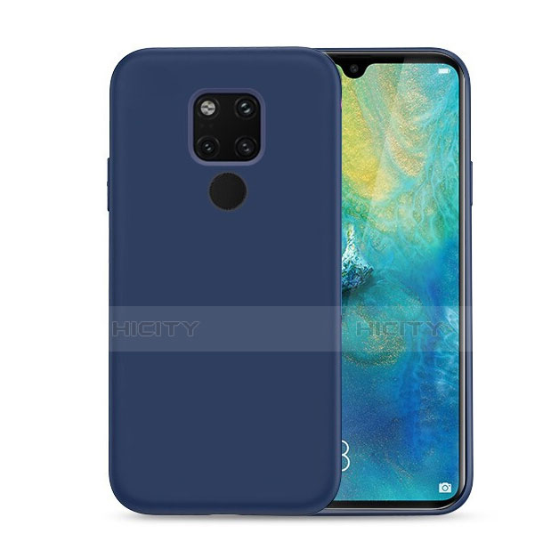 Huawei Mate 20用360度 フルカバー極薄ソフトケース シリコンケース 耐衝撃 全面保護 バンパー C07 ファーウェイ ネイビー