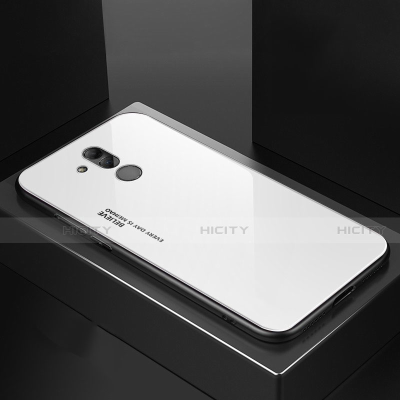 Huawei Mate 20 Lite用ハイブリットバンパーケース プラスチック 鏡面 カバー M02 ファーウェイ ホワイト