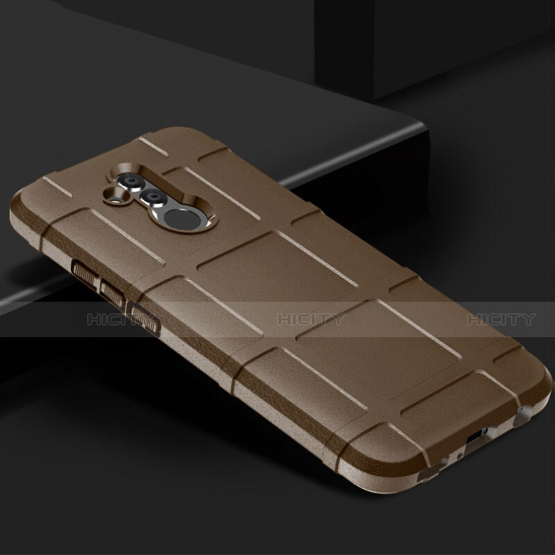 Huawei Mate 20 Lite用360度 フルカバー極薄ソフトケース シリコンケース 耐衝撃 全面保護 バンパー C05 ファーウェイ ブラウン